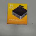 ZAGG 4-Port Hub with Wireless Charging - USB-C PD 100W, HDMI 4K, USB 10Gbps, High-Speed Charging & 4K Display, for Travel, Compatible w/Windows, macOS, iPadOS, ChromeOS, Android