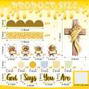 Spring Bee Bulletin Board Decoration Christian GOD SAYS You are Gold Bee Cutouts Cross Decor Set for Spring Sunday School Classroom Supplies