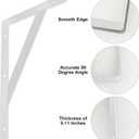Heavy Duty Shelf Brackets Wall Mount Steel Bracket Wall Brackets for Shelves (White, 20 x 12 Inch-2 Pairs)
