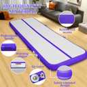Gymnastics Mats Tumbling Track Mat, Air Mat Tumble Track Inflatable Training Mat 4 inch Thickness With Carry Bag Electric Pump For Home Use, Cheerleading, Yoga, Water Exercise (Purple, 20ftx3.3ftx4inch)