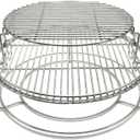 Multi-Level Base Rack Grill Cooking Grate Stack Rack for BGE, Big Green Egg XL, Kamado Joe Big Joe I, II III Smokers 24-inch Charcoal GrillExpanded Cooking Basket Cooking Rack Eggspander Kit