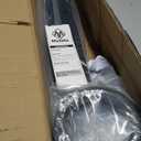 Muzata 5-10FT Modular Black Side Mount Cable Railing Kit 36 Inch 2 Stair Post Kit Complete Set Cable Railing System for Stairs Length Adjustable with Paper User Guide (No Handrail) RWF1 BA4S