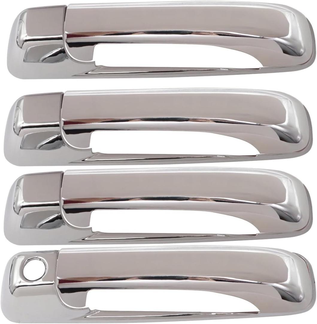 XQSMWF Side Door Handle Exterior Covers Trim Set Chrome Compatible with Dodge Ram 1500 2500 3500 2009 2010 2011 2012 2013 2014 2015 2016 2017 2018