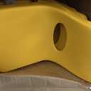 FDP 16" School Stack Chair, Stacking Student Seat with Chromed Steel Legs and Nylon Swivel Glides; For In-Home Learning or Classroom - Yellow (Count of 6), 10368-YE