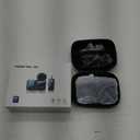 PQRQP 3 in 1 Microphone for iPhone/Android/Camera, Wireless Microphones, 328ft Transmission, 18H Battery Life, Mini Microphone for Record Interview, Vlogs, Tiktok, Pop Filters (Ebony Black)