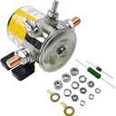 36 Volt #70 Series Continuous Duty Solenoid Relay Nickel-Plating with Resistor & Diode Kit | Fit for EZGO Electric Golf Cart, Upgrade Mount Bracket | OE# 27855G01 11761G1 27855G02 31680G1 3016