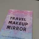 YEKKOPT Travel Makeup Mirror with Lights, Portable Small Beauty LED Vanity Mirror with Lights, 1200mAh Battery, Dimmable Touch Screen, Tabletop Folding Compact Mirror,Women Gift