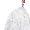 Simplehuman Trash Liner Code H Custom Fit Liners White / 60 Liners (1 Count (Pack of 60))