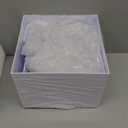 Leinuosen 6 Pcs Clear Acrylic Buffet Risers Stands for Food Display Cubes Box, 3 to 8 Inch Square Catering Table Dessert Decor for Wedding Brunch Setup Party Jewelry Collectible, Hollow Bottom (White)