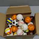 Remuuly 23 Pcs Sports Ball Ornaments for Christmas Tree Bulk Mini Sports Stress Ball Decor 2.5 Inch Foam PU Decorative Hanging Ornaments for Holiday Party Favor School Carnival Reward Gift Bag Fillers
