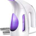 HiLIFE Steamer for Clothes, Portable Handheld Design, 240ml Big Capacity, 700W, Strong Penetrating Steam, Removes Wrinkle, for Home, Office and Travel(ONLY FOR 120V) (Purple)