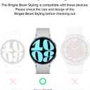 Ringke Bezel Styling [Stylish Stainless Steel Frame] Compatible with Samsung Galaxy Watch 6 Case (44mm), Anti Scratch Protector Adhesive Lightweight Cover Accessory - 44-04 (ST) Silver