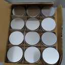 2 Ounce Aluminum Tin Jar Refillable Containers 60 ml Aluminum Screw Lid Round Tin Container Bottle for Cosmetic,Lip Balm, Cream, 12 Pack. (Silver)