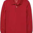The Children's Place Boys' Long Sleeve Soft Jersey Knit Polo (Medium)