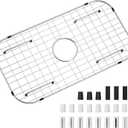 Sink Protector Grid 26-1/16" x 14-1/16", Centered Drain with Corner Radius 3-1/2", 304 Stainless Steel Material (Centered Drain)