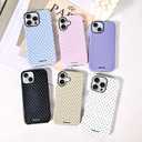 for iPhone 15 Case,Fashion Cute Aesthetic Polka Dot Pattern | Cover for Women | Shockproof Slim Soft TPU and Hard PC Protective Black