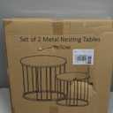 Brown Small Round End Table, 19in Rattan End Tables, Wicker Rattan Side Table, Round Sofa Side Table, Indoor Outdoor Side Tables for Patio, Living Room Bedroom Office