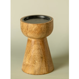 NEXT Pillar Candle Holders Shabby Chic Retro Wood Candlestick Sticks BABY PINK