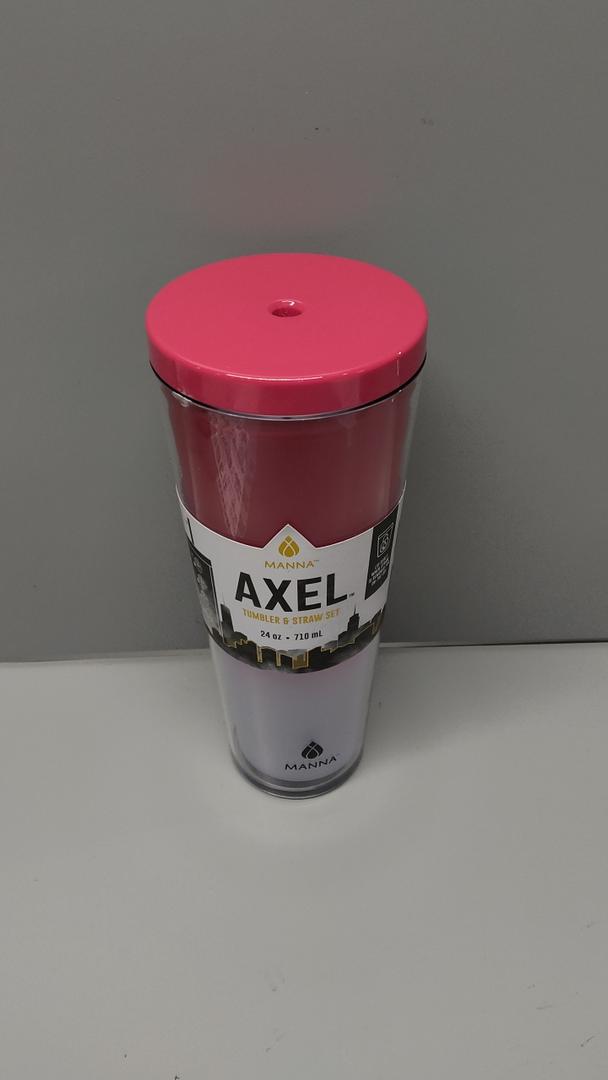 Manna Chilly Double-wall Vacuum Insulated Stainless Steel Tumbler with Splash-proof Lid and Reusable Tritan Straw - 24 Oz