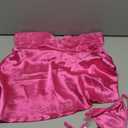 Avidlove Women Lingerie V Neck Sexy Nightwear Satin Sleepwear Lace Chemise Mini Babydoll Nightgown (Large, Pinkish Red)