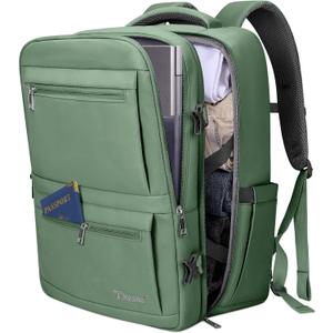 BALEINE Travel Backpack for Women Men, Large Sturdy Carry On Laptop Backpack Gifts for Business, Casual, Weekender, Hiking (XL, Olive Green)