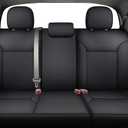 LUCKYMAN CLUB 2005-2015 Tacoma Custom Fit Seat Covers for Crew Cab with Faux Leather (2005-2015 Black)