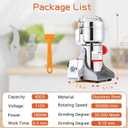 BI-DTOOL Electric Grain Mill Grinder 800g Stainless Steel Pulverizer 36000r/min High-speed Grain Mill 1800W Dry Material Grinding Machine 270 swingable Superfine powder for Home and Commercial