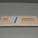 Milky Colorful Wireless Keyboard and Mouse Combo Set, 2.4GHz Retro Typewriter Keyboard, Full Size Cute Keyboard with Number Pad, Home and Office Silent Keyboards (Gradient Rose)