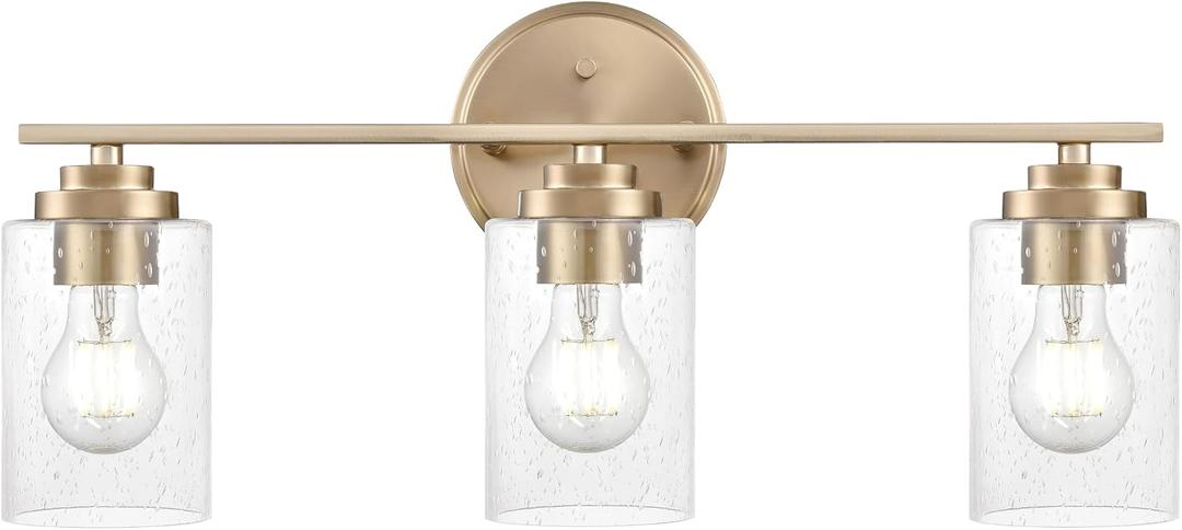 ML Lighting 3683-MG Moven 22" Wide 3-Light Vanity - Modern Gold