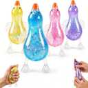 4PCS Mixed Color Glitter Duck Squishy Toys,Squishy Ducks Toys Stress Relief,Glitter Cute Ducks Squishy,Soft Duck Stress Relief Slow Rise Relaxing Sensory Fidget Toy for Adult Use in Offices and Homes