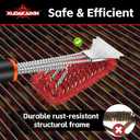 XUDAKAIXIN Grill Brush and Scraper, Safe Nylon Bristles Barbecue Outdoor Grill Brush for Cooled Grates, Extra Strong BBQ Cleaner Accessories(Red)