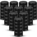 Rozer 50 Pcs Black Plastic Bottle Caps 38 mm for Empty Juice Bottles, Tamper Seal Lids Container Lids Bottle Caps for Crafts DIY, 4, 8, 12, 16, and 32 oz Container