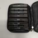 PULIV Weekly Pill Organizer 4 Times a Day with a Business Stylish Bag, Portable Pill Box 7 Day with 28 Compartments for Men, Removable Pill Sorters to Store Vitamin, Medication, Fish Oil, Supplements