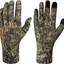 BASSDASH Mens Camo Hunting Gloves UPF 50+ Lightweight Touchscreen Gloves for Warm Weather Fishing Hiking Outdoor Activities
