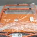 Vibrant and Cheerful Orange Folding Outdoor Chair, Compact Lightweight Portable Design with Wood Armrests & Metal Frame for Backyar, Camping, Beach, Hiking, Picnics