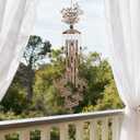 Mushroom Wind Chimes Outdoor - Metal Waterproof Windchime Indoor Outside Decor for Garden Yard Patio Balcony Christmas New Year Hanging Decoration Birthday Gift for Women Mom Grandma Wife