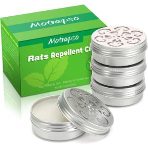 Peppermint Oil to Repel Mice and Rats, 4 Pack for Car Engines, Mouse Repellent Keeping Rodents Out of House Garages, Human Pet Dog Plant Safe