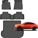 Floor Mats for Genesis GV80 2026-2021(Only fit 5 Seats),All Weather Protection Anti-Slip Waterproof Car Mats Full Set Custom Fit for GV80 Accessories,Black