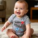 Lovekider Father's Day Baby Boys Bodysuits I Love You Daddy Infant Romper Jumpsuit Funny Newborn One-piece Outfit 12-18 Months (Gray)