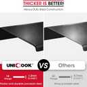 Unicook 4 Pack Porcelain Grill Heat Plate 14.56" L, Gas Grill Replacement Parts Burner Cover, Heat Shield Tents, Flavorizer Bars, Flame Tamer Guards for Gas BBQ