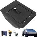 Center Console Safe Vault - Xdeer Console Gun Safe Box Compatible with Tesla Cybertruck 2024, 4 Digit Combination Lock with Key