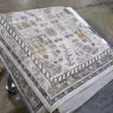 befbee Washable Rug for Living Room - Stain Resistant Non-Slip Backing Rugs for Bedroom,Ultra-Thin Vintage Large Area Rug (Brown/Gold)