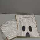 42 Inch Halloween Porch Sign Wooden Halloween Yard Decor Ghost Front Door Welcome Standing Sign Farmhouse Home All Saint's Day Wall Standing Decorations Outdoor Display Decor(Spooky Ghost)