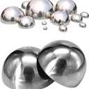 6pcs Hollow Hemisphere Ball Gazing Ball Half for Outdoor Decoration Shopping Mall Decor Wall Decorated (Silver)