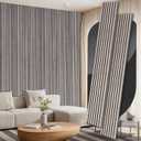 2 Pack Wood Panels for Wall, 106.3" × 11" Wood Slat Acoustic Panels for Wall, Soundproof Panels, 3D Fluted Panels for Interior Wall Decor (Grey)