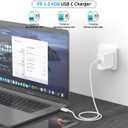 2 x iPhone 17 16 Charger, 45W USB C Charger Block & 100W USB-C Cable (2-Pack), PD3.0/PPS Fast Charging for iPhone 17 Air/16/15 Plus Pro Max, Galaxy, iPad, MacBook,Pixel, ETL-Certified,Ultra-Compact Design