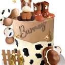 JeVenis Deco cake cowboy rodeo hat cowboy birthday decorations western horse cowgirl boots equestrian balls