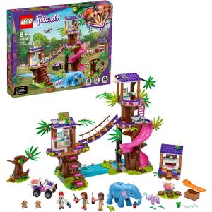 LEGO Friends Jungle Rescue Base 41424 Building Toy for Kids, Animal Rescue Kit That Includes a Jungle Tree House and 2 Elephant Figures for Adventure Fun (648 Pieces)
