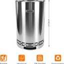 9.2 inch Smokeless Fire Pit, Smokeless Stove for Camping, Outdoor and Patio, Fueled by Wood Pellets or Firewood，Sliver