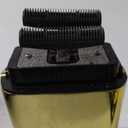METALFX Double Foil Shaver, Handheld Electric Razor for Travel, Portable Cordless Close Face Shaver for Head, Beard, & Neck (Gold)